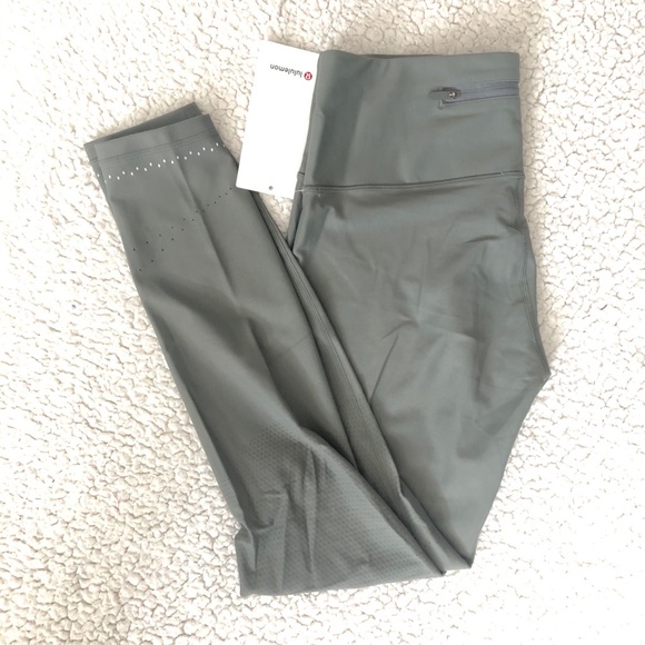 lululemon athletica Pants - Lululemon In Focus Grey Sage Tights Leggings